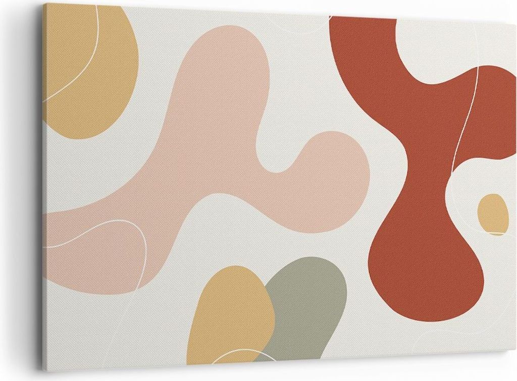 Bild auf Leinwand - Leinwandbild - Einteilig - Abstraktion Flecken Modern - 120x80cm - Wand Bild - Wanddeko - Wandbilder - Leinwanddruck - Bilder -...