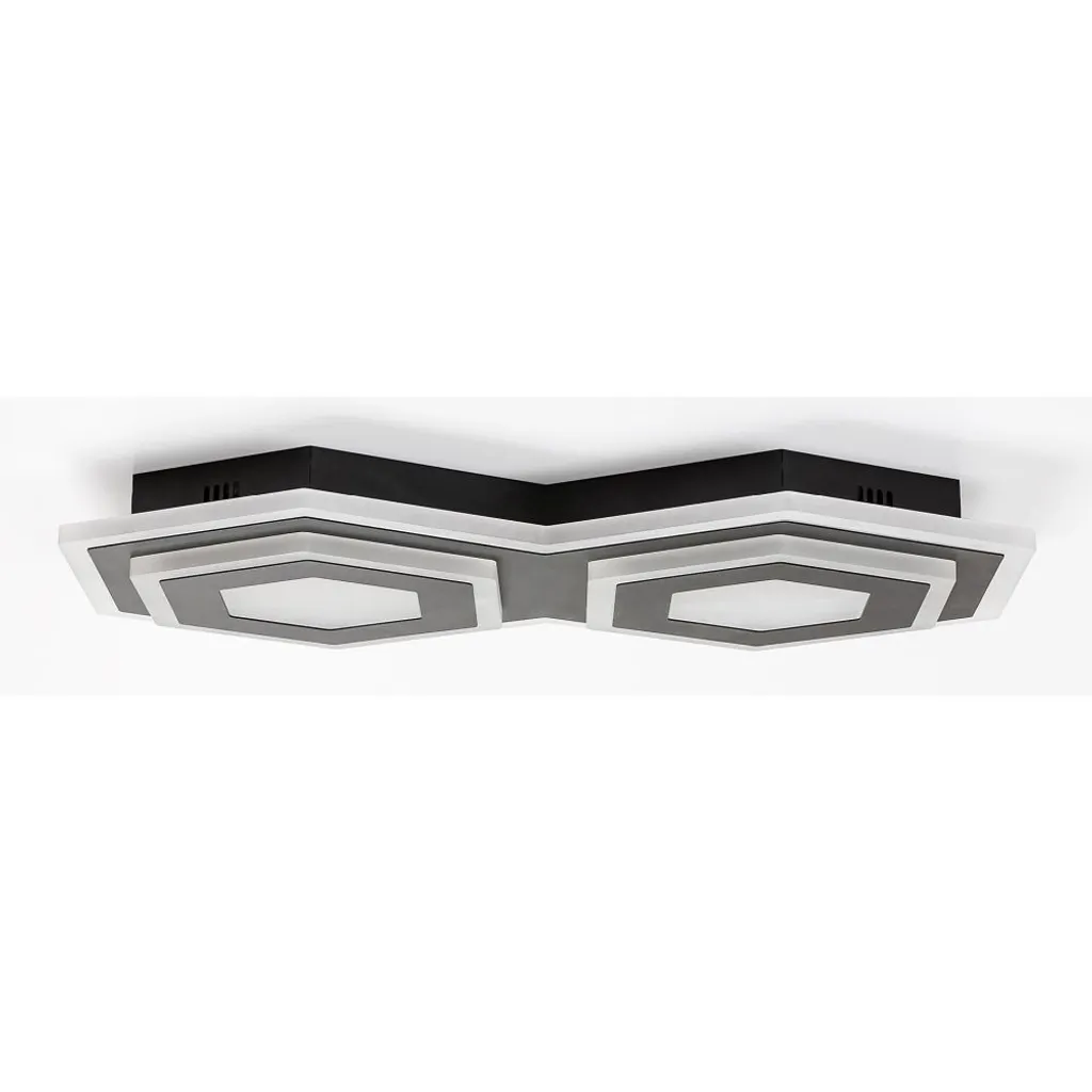 Éclairage Salon Plafonnier LED 43cm Teinte Variable Noir et Blanc - 5