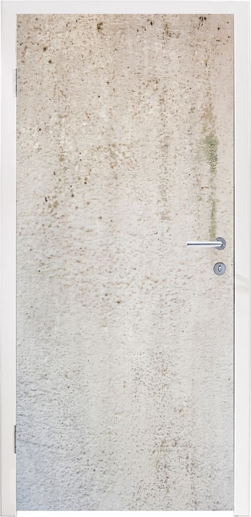 MuchoWow Türtapete Selbstklebende Türfolie Beton - Wand - Grau 75x205 cm Türposter Türaufkleber Klebefolie Türklebefolie - XXL-Aufkleber - T...