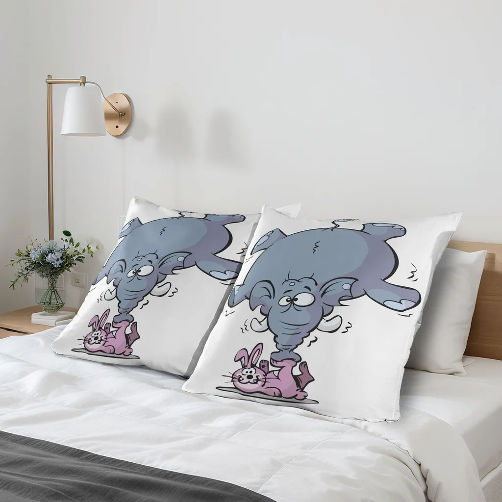 ABAKUHAUS Set Di 2 Federe Per Cuscino 50x50 Cm | Geometria Moderna Stampa Digitale | Microfibra Morbida Nero Blu E Rosa