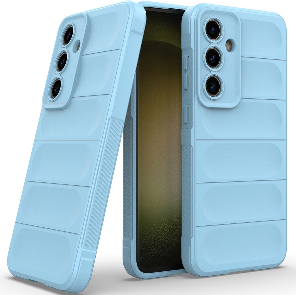 Handyhülle für Samsung Galaxy S24 FE Weich TPU Silikon Stossfest Anti-rutsch Hülle Blau