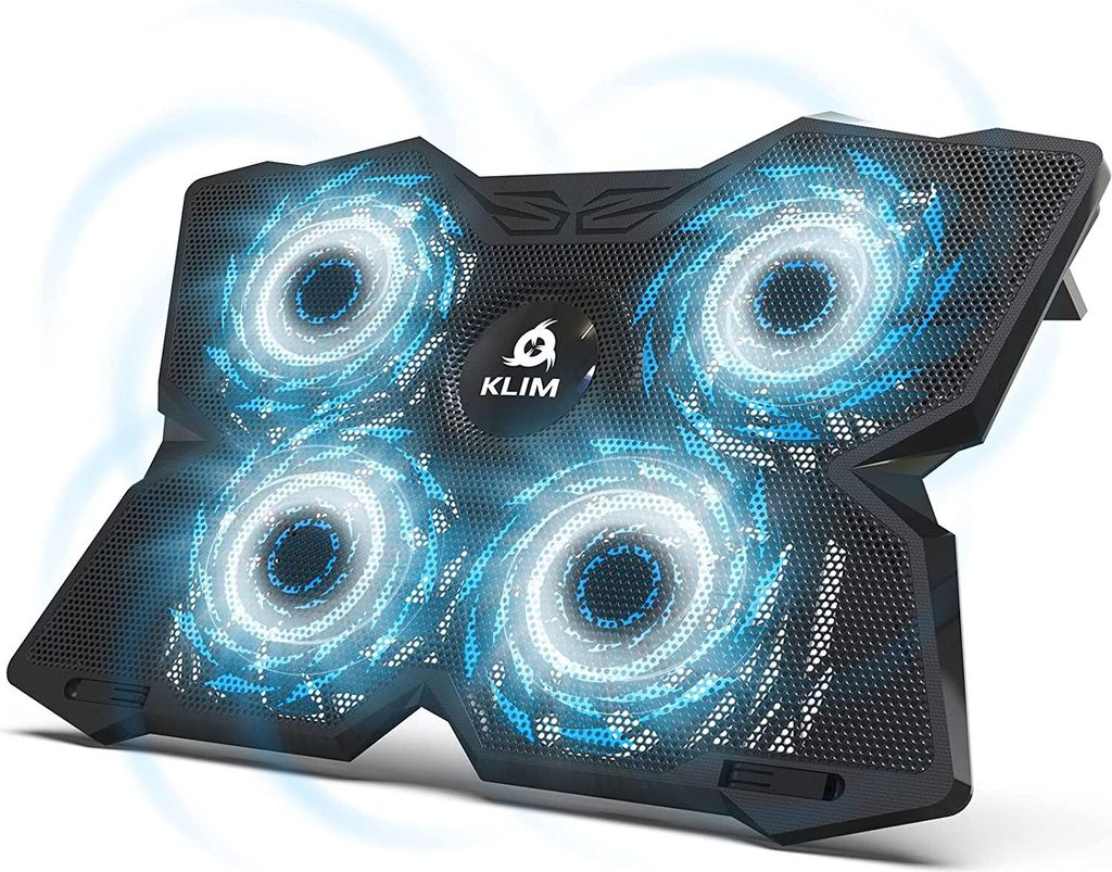KLIM Diamond Laptop Kühler - Mehr als 500 000 verkaufte Einheiten - Leistungsstark - Schneller Kühlvorgang - 4 Lüfter PC Notebook PS4 Belüftete...
