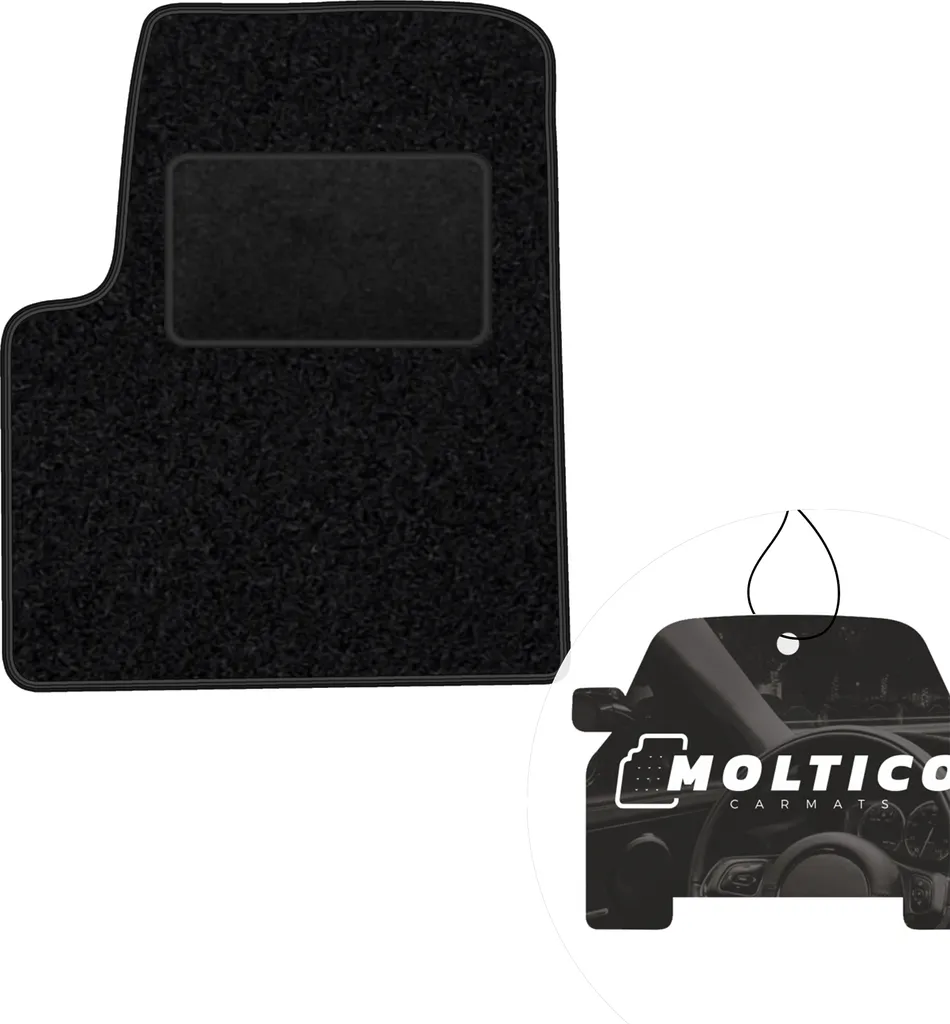 moto-MOLTICO tappetino conducente auto velours lato conducente tappetini auto nero tappetino conducente 1 pezzo adatto per Renault Espace II 1991-1996