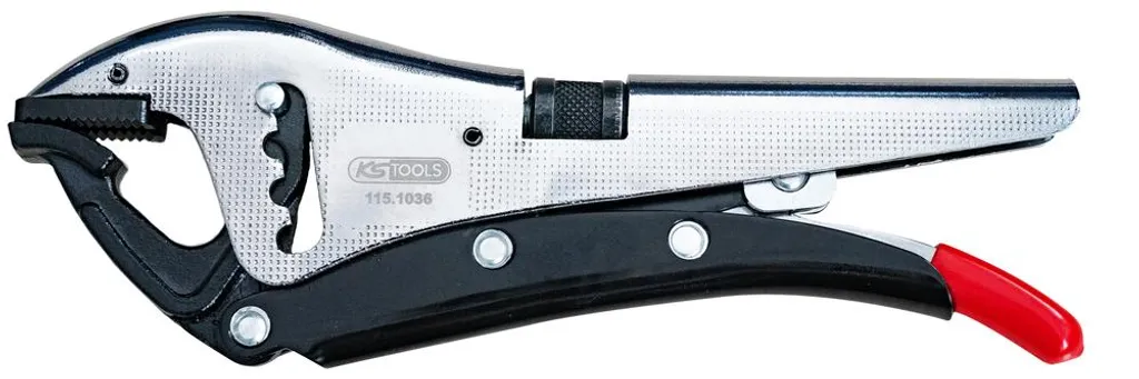 Pince étau à crémaillère KS TOOLS 115.1036 - Bec court 220 mm 9 pouces