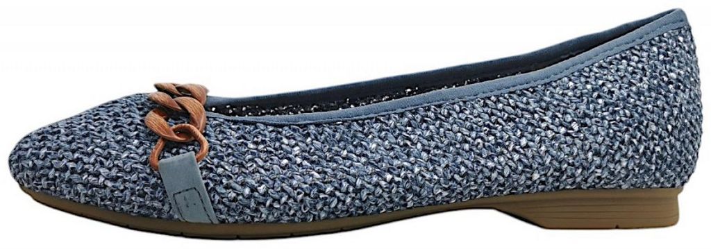 Jana Damenschuhe Ballerinas Blau Freizeit, Schuhgröße:37 EU