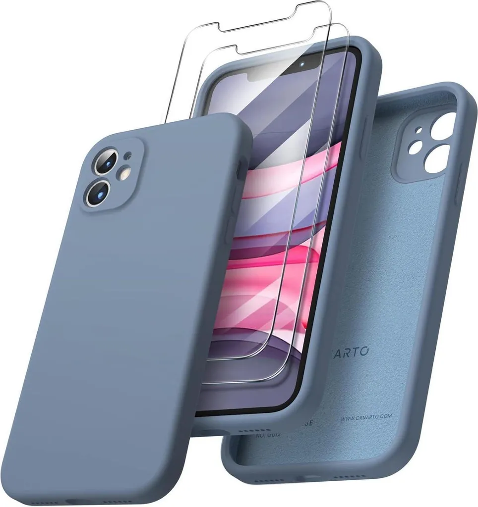 Étui en silicone liquide bleu pour iPhone 11 - Protection Intégrale