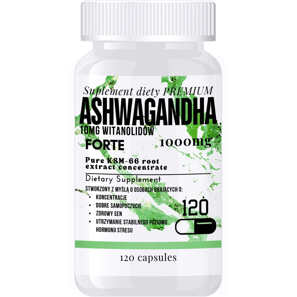 1000mg Ashwagandha ksm-66 forte stress schlaf konzentration Produktbild 