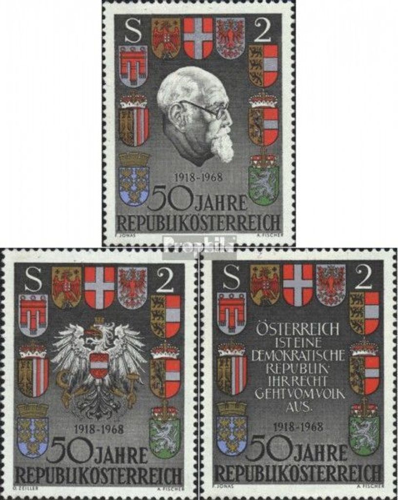 Briefmarken Österreich 1968 Mi 1273-1275 (kompl.Ausg.) postfrisch Republik Österr.