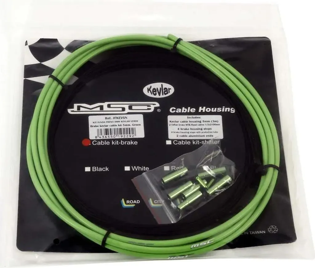 Kit Guaine Freno MSC Aramidic 5mm Verde - Eccellenza in Kevlar e PTFE
