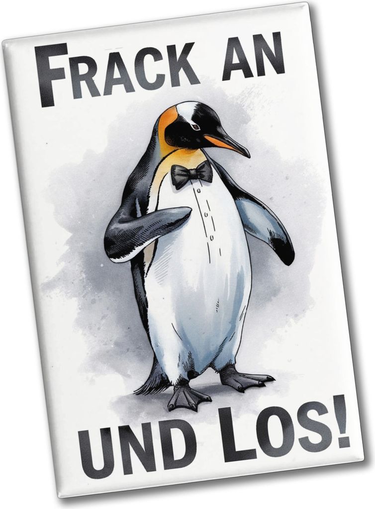 Pinguin im Frack Souvenir Souvenir Magnet - Frack an und los