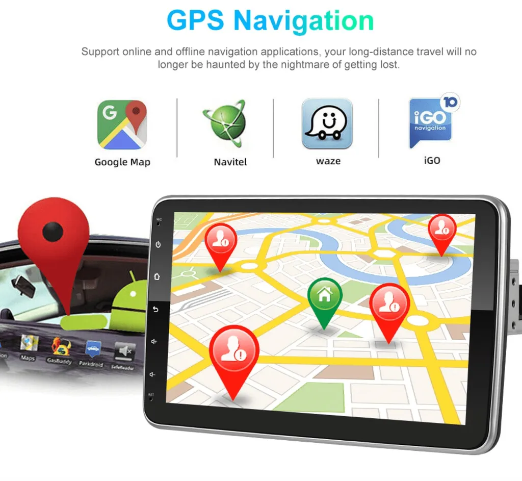Poste Radio de Voiture Android avec Navigation GPS et Écran Inclinable - 6