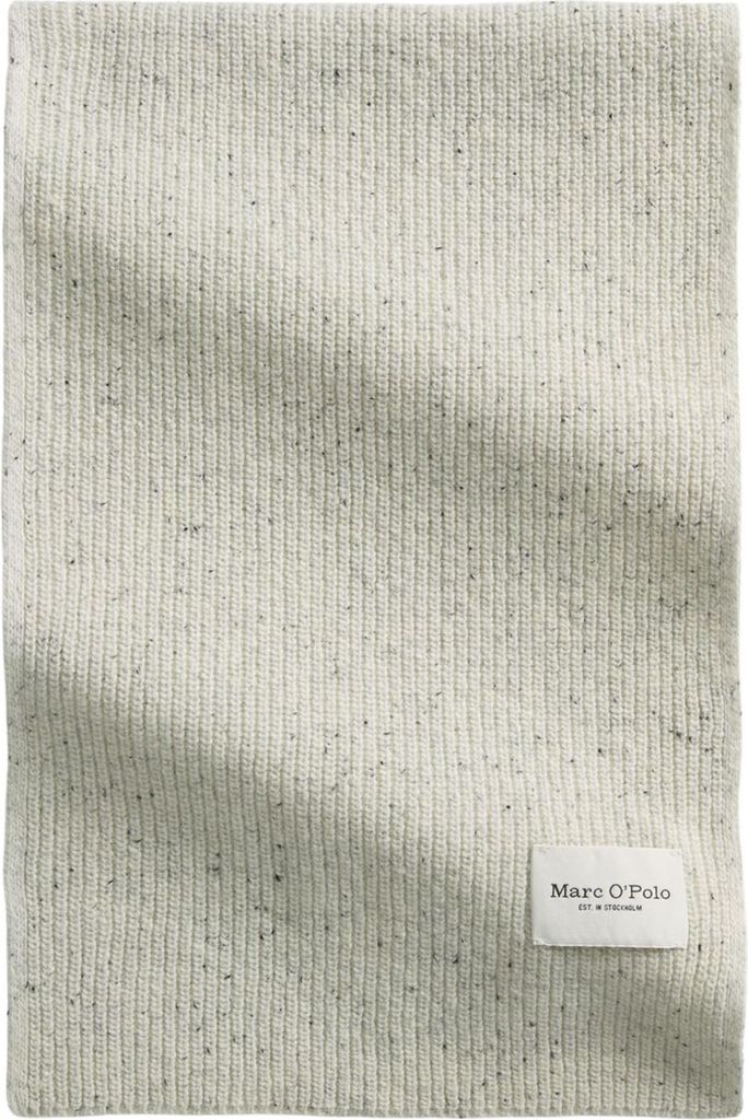 Marc O'Polo Schal Knitted Scarf White Baumwolle weiß