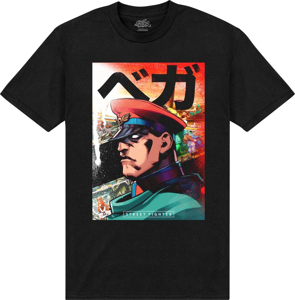 Street Fighter - T-Shirt für Herren/Damen Uni PN433 (M) (Schwarz)