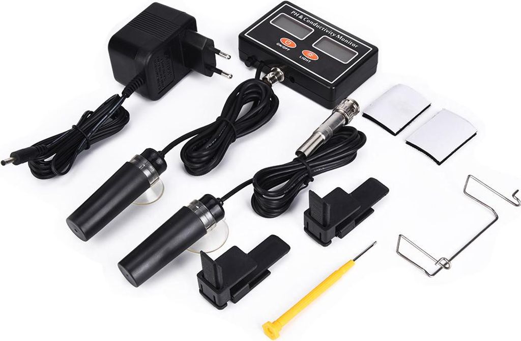 Digitales PH-Messger?t, Online-PH-EC-Messger?t fr die Wasserqualit?t mit austauschbarer PH-Sonde(EU-Stecker)