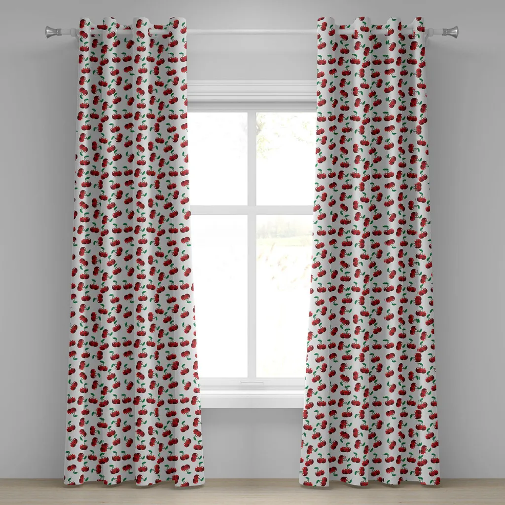 ABAKUHAUS Tenda Occhielli Ciliegie 280x175cm - Arredo Estivo Verde