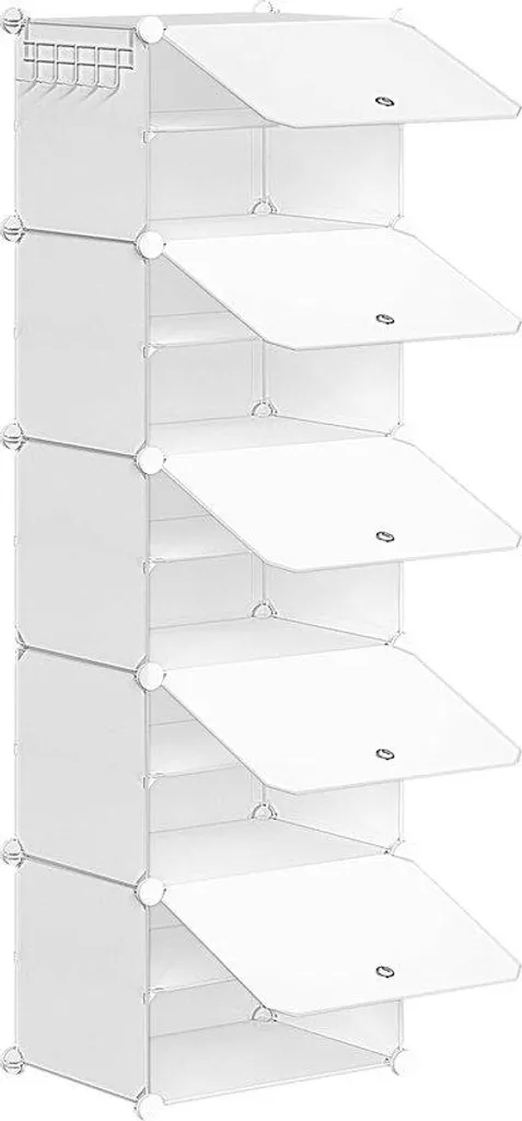 Étagère chaussures 10 niveaux pour en finir avec le désordre blanc