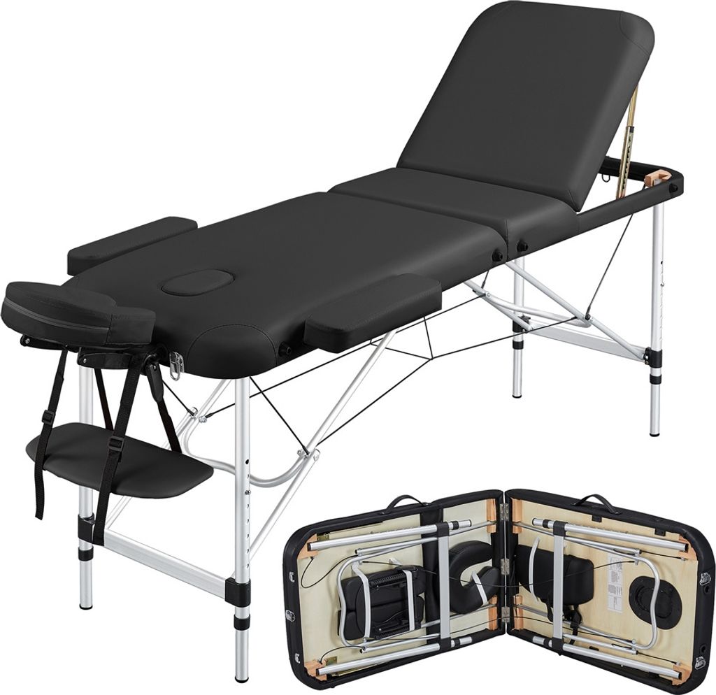 Yaheetech 3 Zonen Massageliege aus Alu, 213 x 82 cm, bis Produktbild 