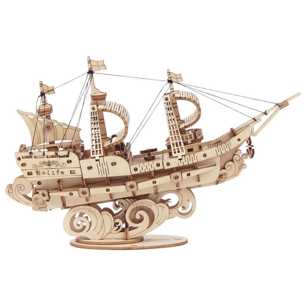ROBOTIME Rolife 3D drevené puzzle Plachetnica 118 dielikov Obrázok produktu
