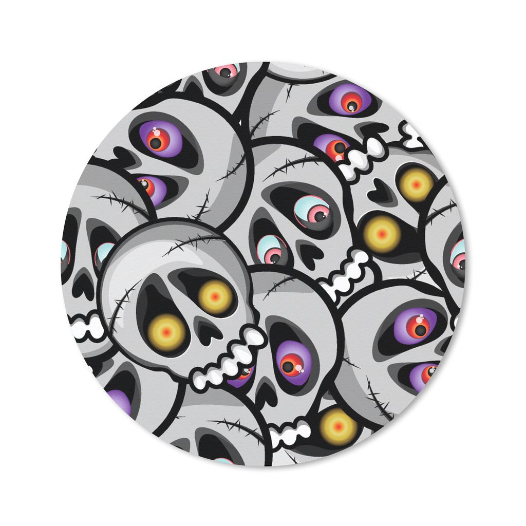 MuchoWow Mauspad Mousepad Schädel - Muster - Augen 40x40 cm - Mousepads - Maus Mat - Pad - Mausunterlage - Schreibtisch Accessoires