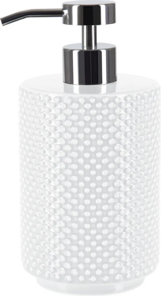 Distributeur de savon 400ml en porcelaine blanche Spirella Mero