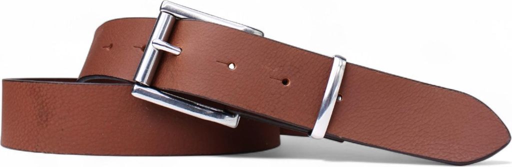 FRONHOFER Herrengürtel 3,5 cm mit Edelstahl Schnalle/Schlaufe, Bullenleder