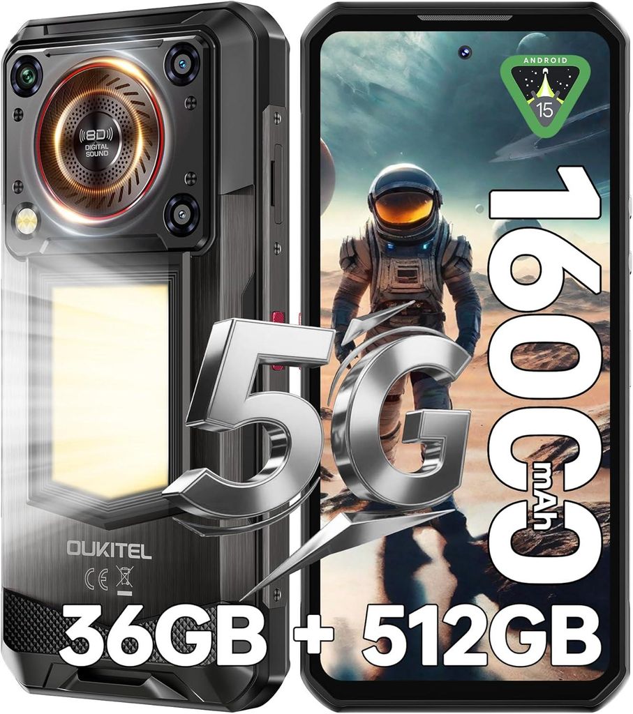 OUKITEL WP56 Android 15 Outdoor Handy 5G 120Hz 6.8" Produktbild 