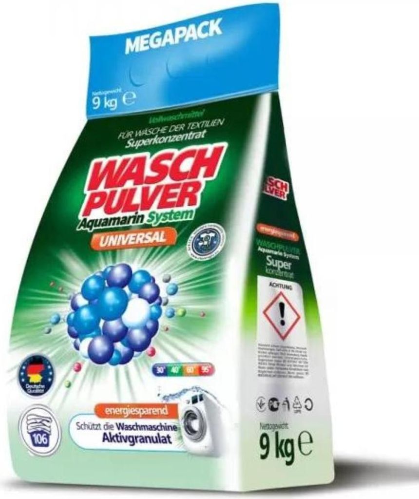 WaschPulver Universalwaschpulver 9 kg - 106 Waschgänge Produktbild 