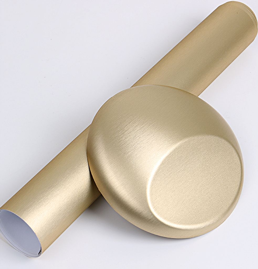 Matt geschliffen messing wrapfolie 152x50cm - innen/außen