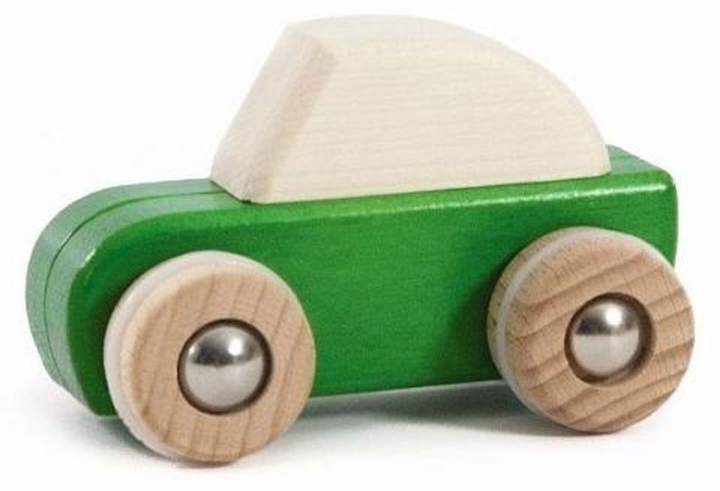 Bajo Holz Pullback Auto - grün - nachhaltiges Spielzeugauto