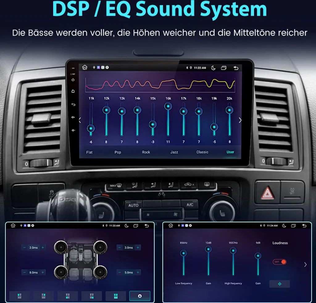 Autoradio 2 Din per VW Multivan T5 2008-2015 Android 15 9" USB - 8