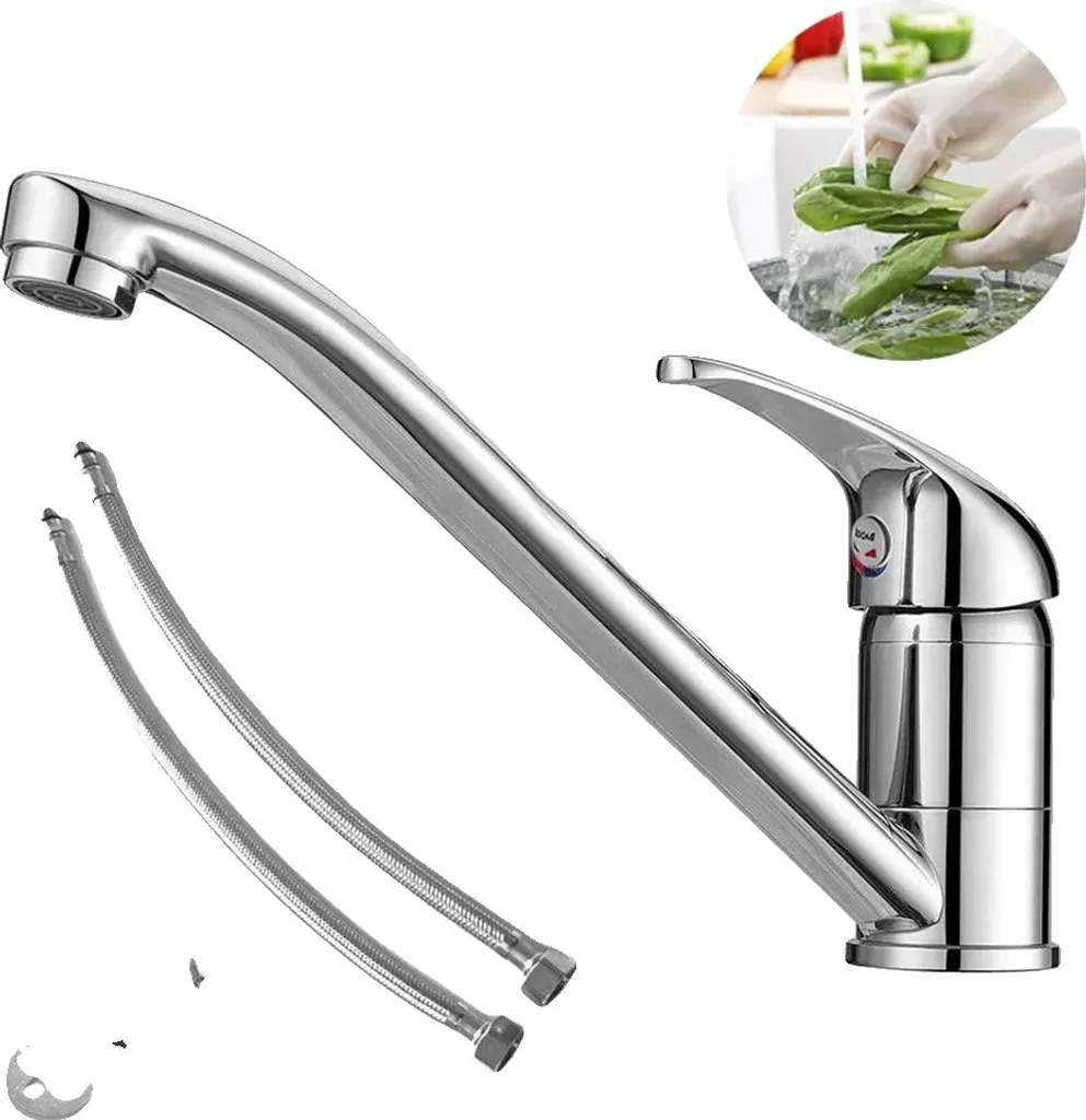 Miscelatore Lavabo a Soffitto Cromo Lucido - Eleganza Minimalista