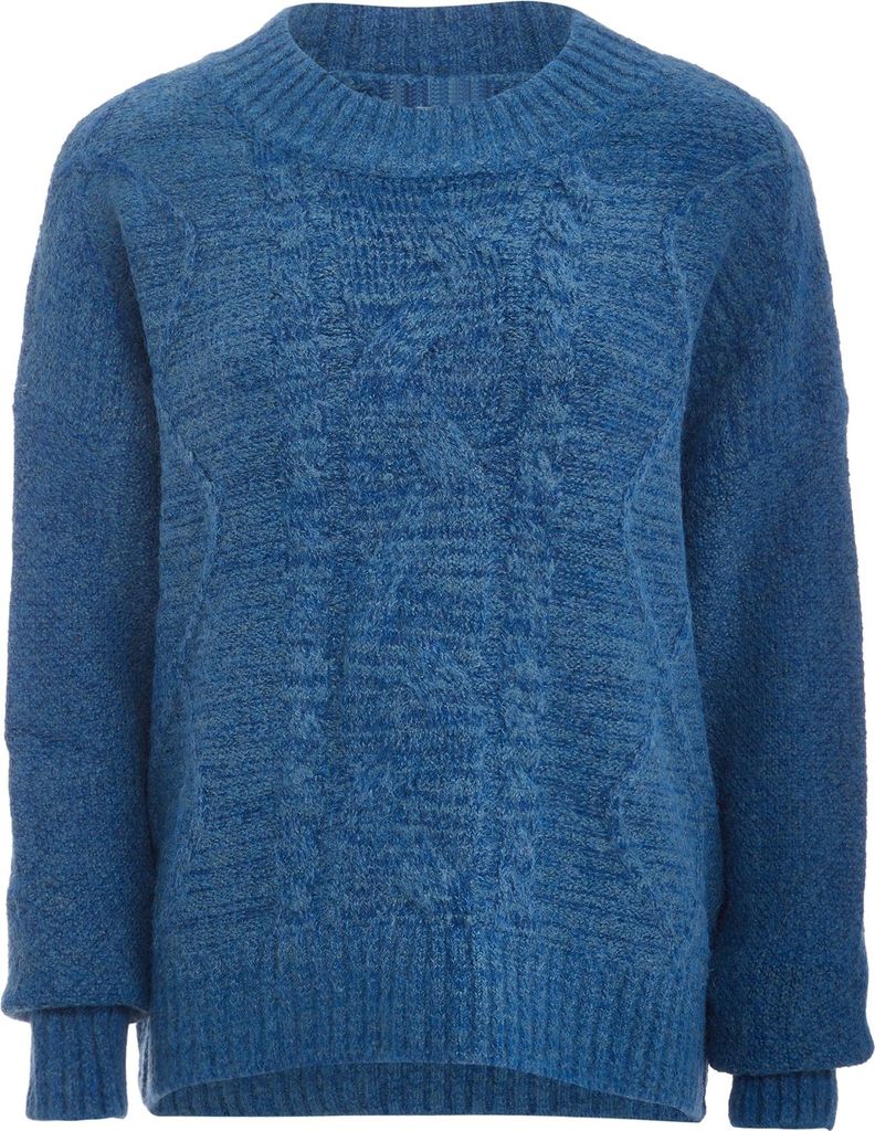 TANUNA damen strickpullover - blau, M