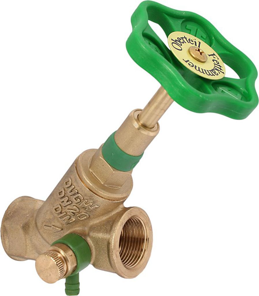 Schlösser KFR Ventil 1/2 bis 2 Zoll Schrägsitzventil mit Entleerung