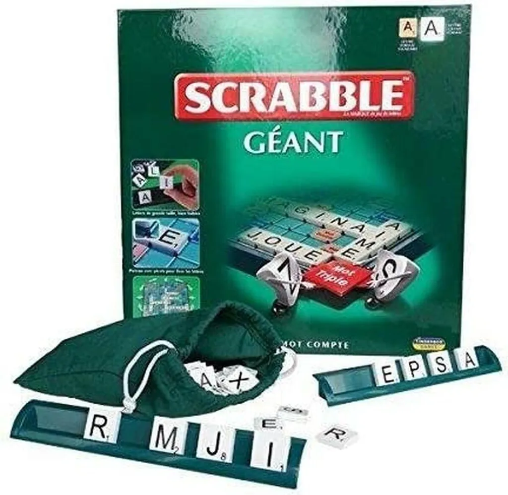 Jeu de Société Scrabble Géant Megableu avec Lettres Agrandies (FR)