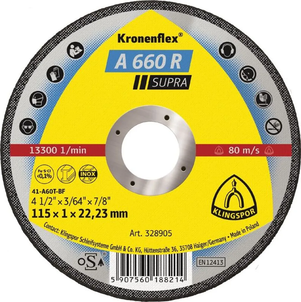 Klingspor A 660 R Supra 115x1mm | Taglio Inox Senza Compromessi