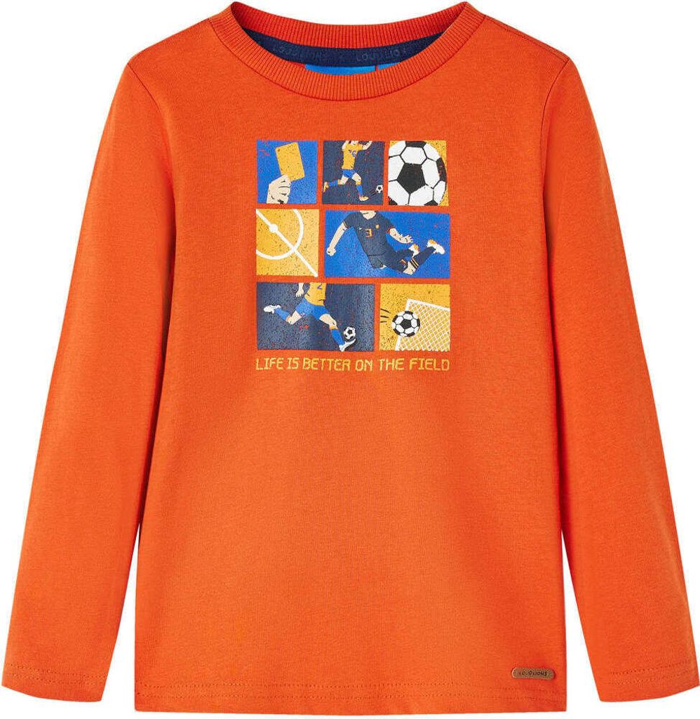 "WINTER SALE"Kinder-Langarmshirt - Modernes und langlebige - Orange 128 Promotion355165 - Arbeitshosen