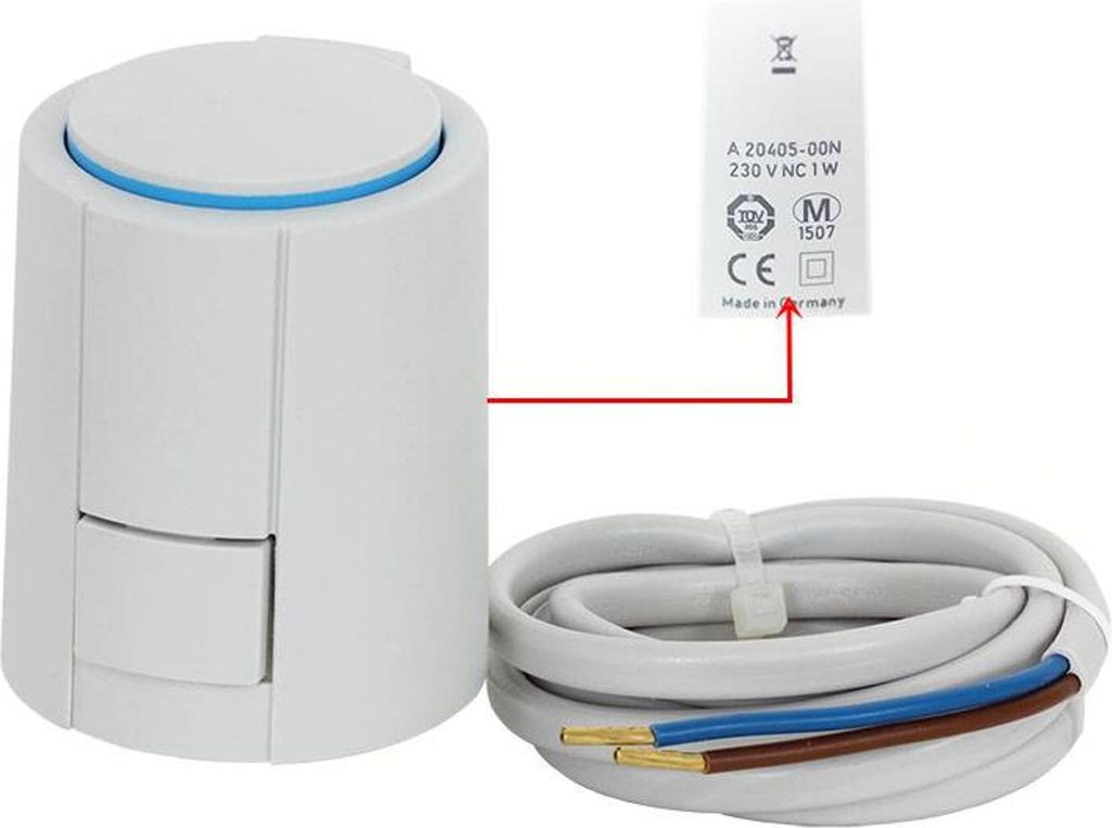 Stellantrieb Fußbodenheizung 230 V AC NC Alpha 5 Ventilanpassung VA19H