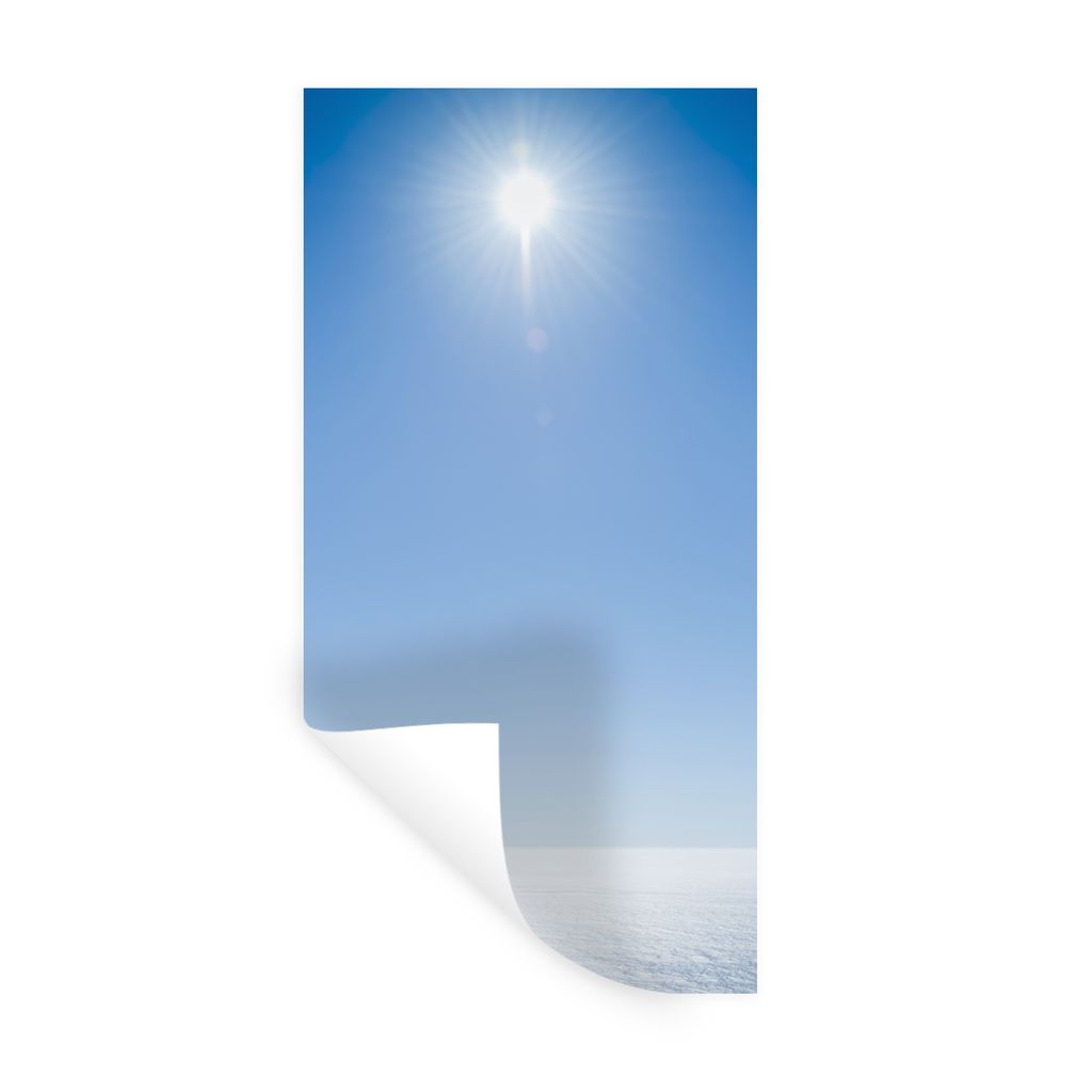 MuchoWow Wandtattoo Wandsticker Wandaufkleber Sommer - Meer - Sonne 80x160 cm Selbstklebend und Repositionierbar - Sticker - Dekorfolie
