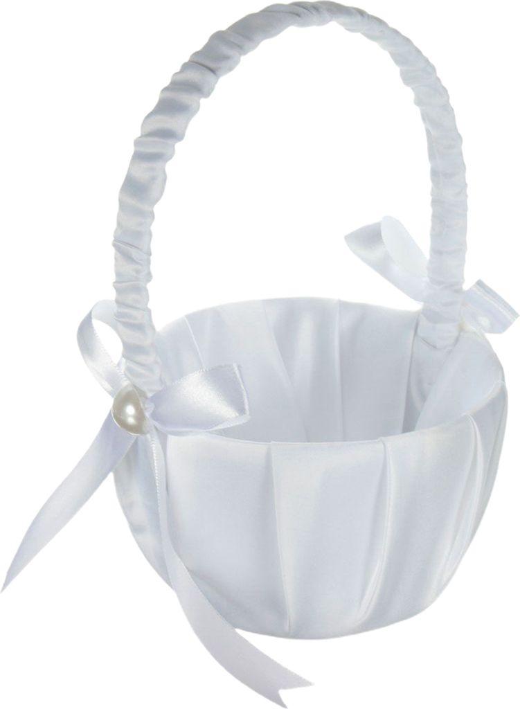 Blumenkorb handgefertigtes DIY Western Stil Hochzeit Blume Mädchen Weißer Korb Feierlieferungen-A