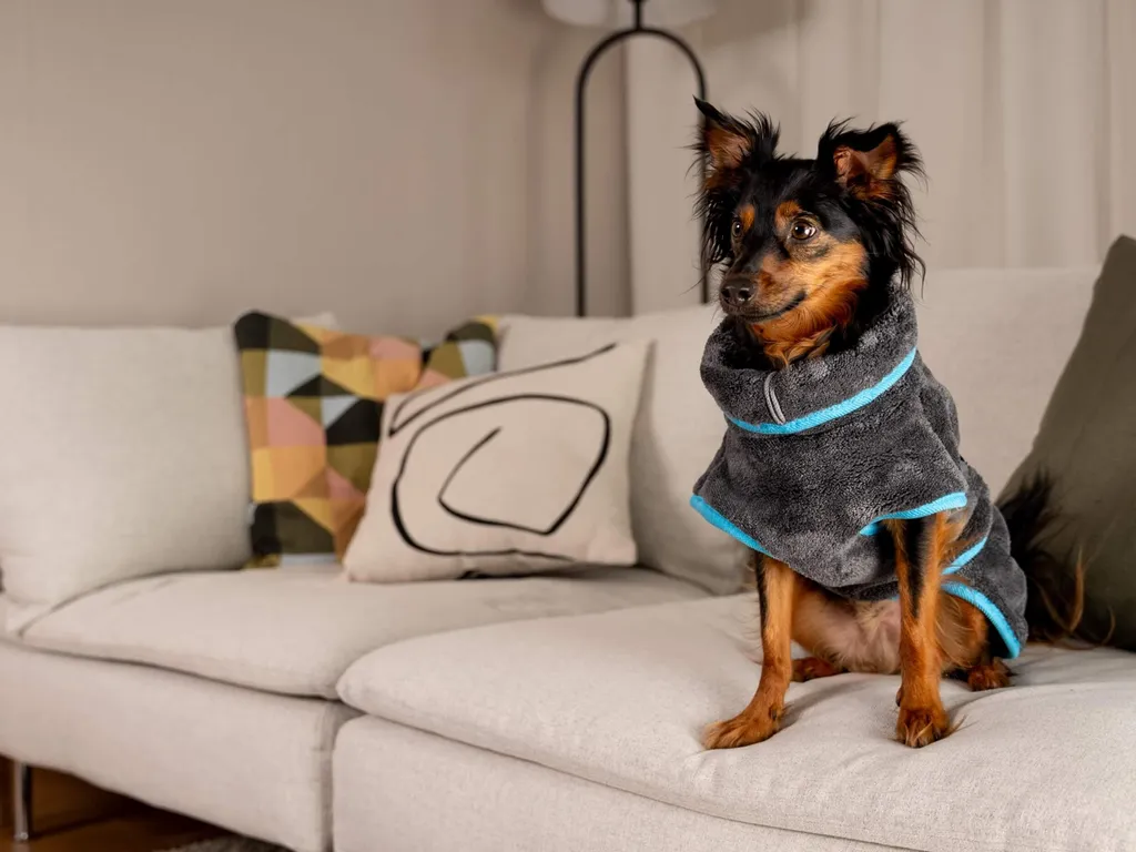 TrendPet 02 Accappatoio per Cani Avventurosi | Idrorepellente Interno