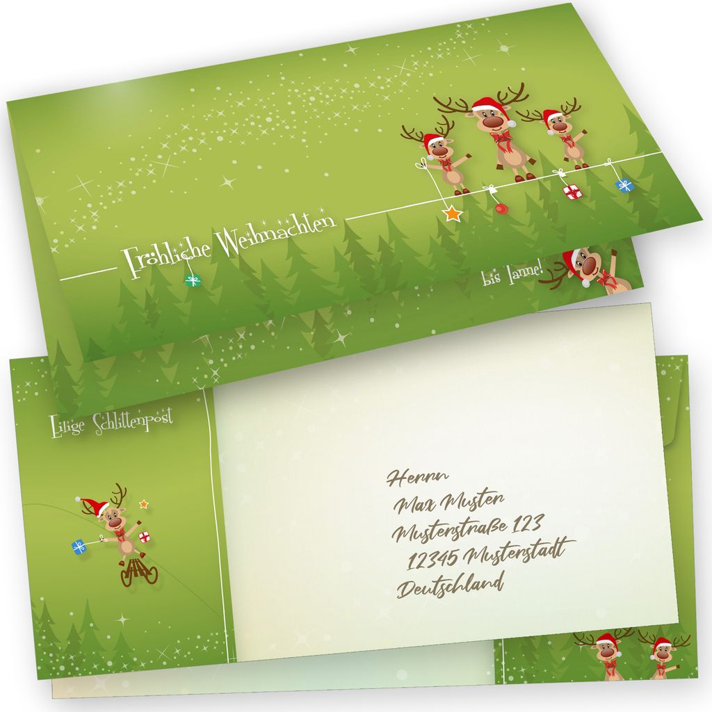 FLYAB Lustige Weihnachtskarte Mit Umschlag – Freche Illustration Für Erwachsene (9,9x15,9 Cm)