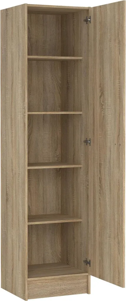Armoire de Chambre Fox 1 Porte Chêne - Solution Rangement Entrée et Duo
