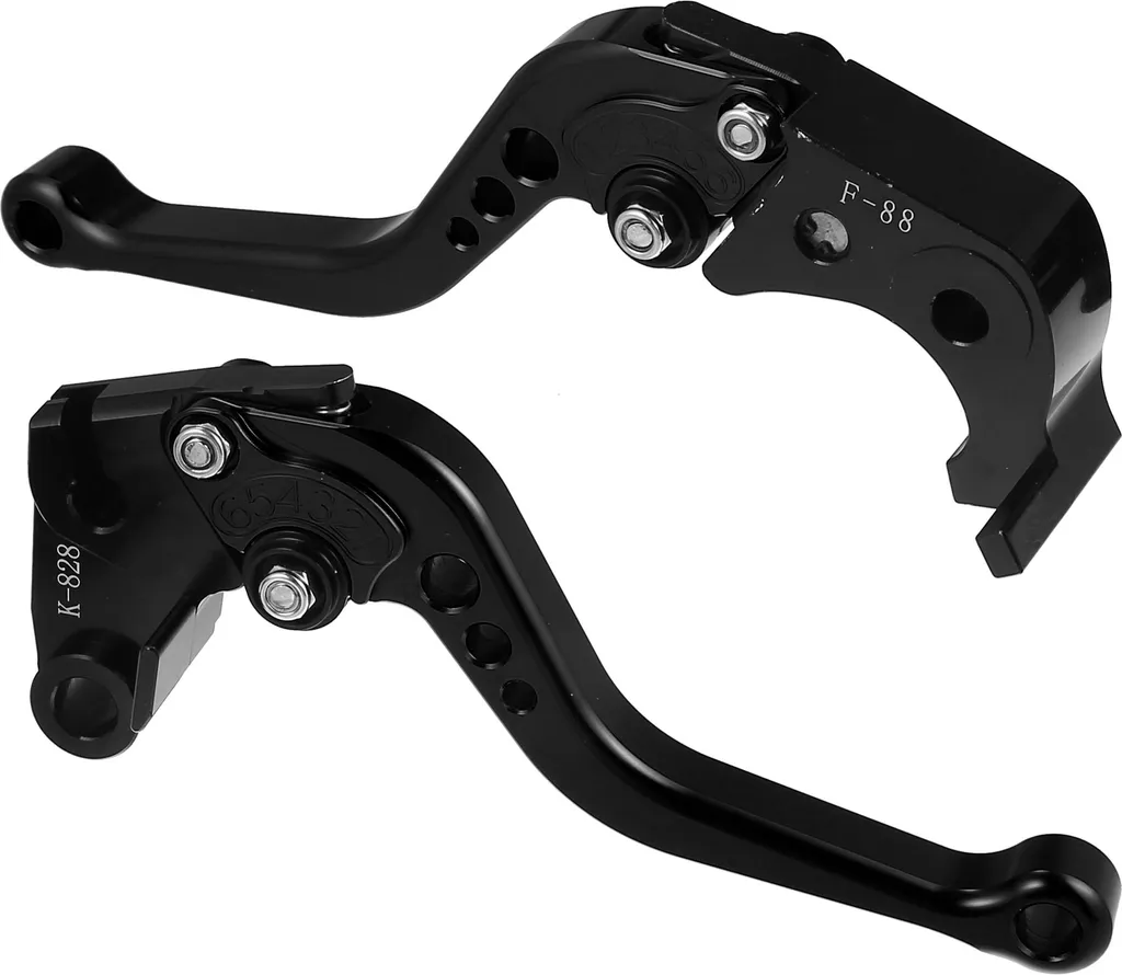 Leviers de Frein et Embrayage Kawasaki Noirs - Paire de Leviers Pliants