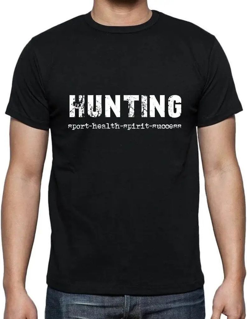 Herren Grafik T-Shirt Jagen Sport-Gesundheit-Geist-Erfolg – Hunting Sport-Health-Spirit-Success – Öko-Verantwortlich Vintage Jahrgang Kurzarm ...