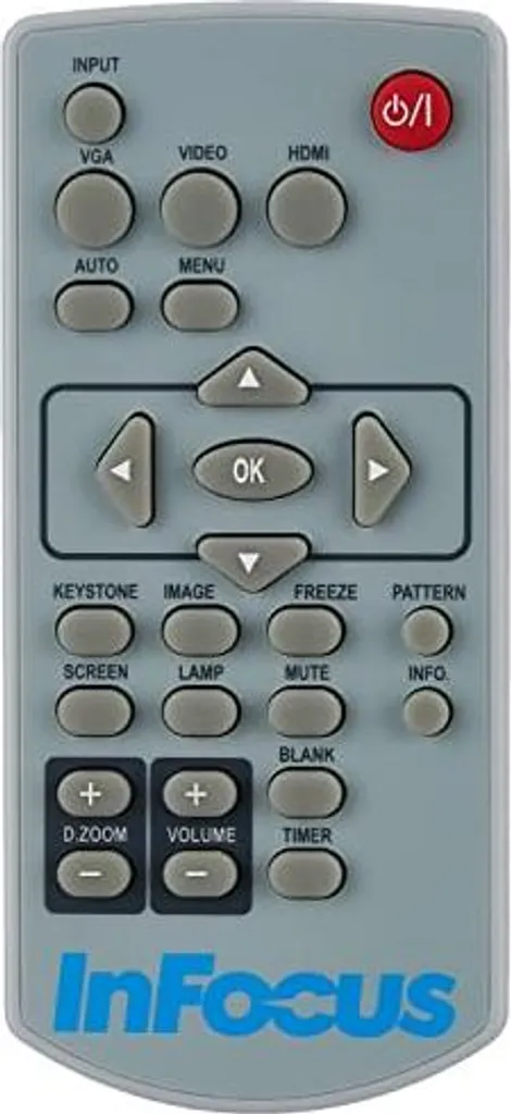 Télécommande InFocus Navigator 6 infrarouge avec boutons de navigation