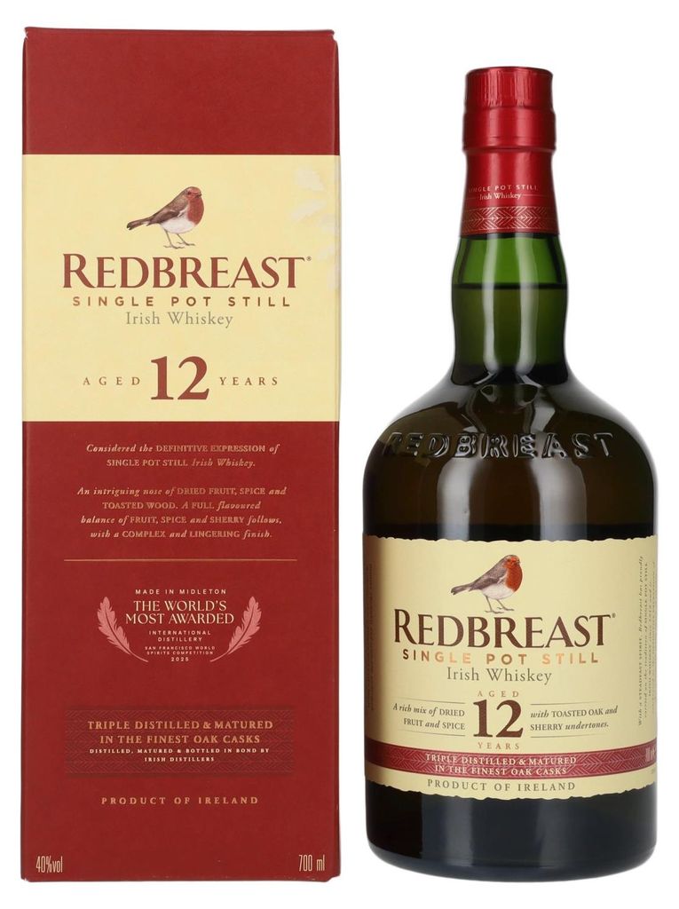 Redbreast 12 Years Old Single Pot Still Irish Whiskey 40% Produktbild 