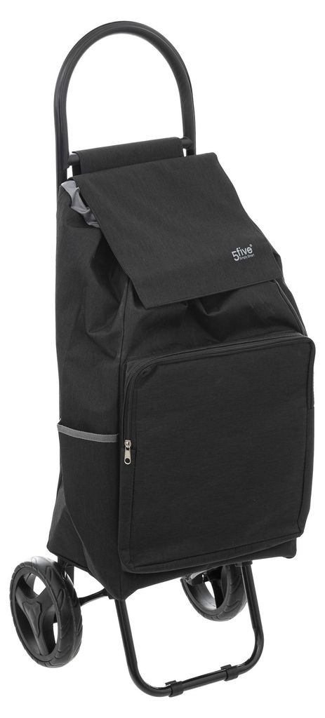Bolsa de compras con ruedas, color negro Imagen del producto 