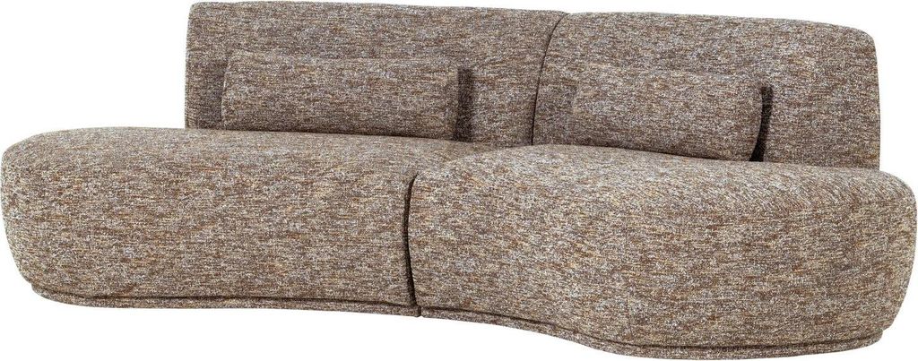 batavier halbrundes sofa 4-sitzer hellbraun melange