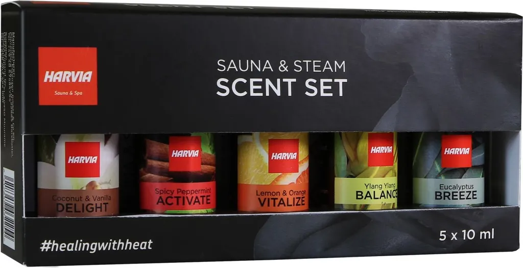 Set Harvia 5x10ml Essenze per Sauna e Vapore - Qualità Professionale