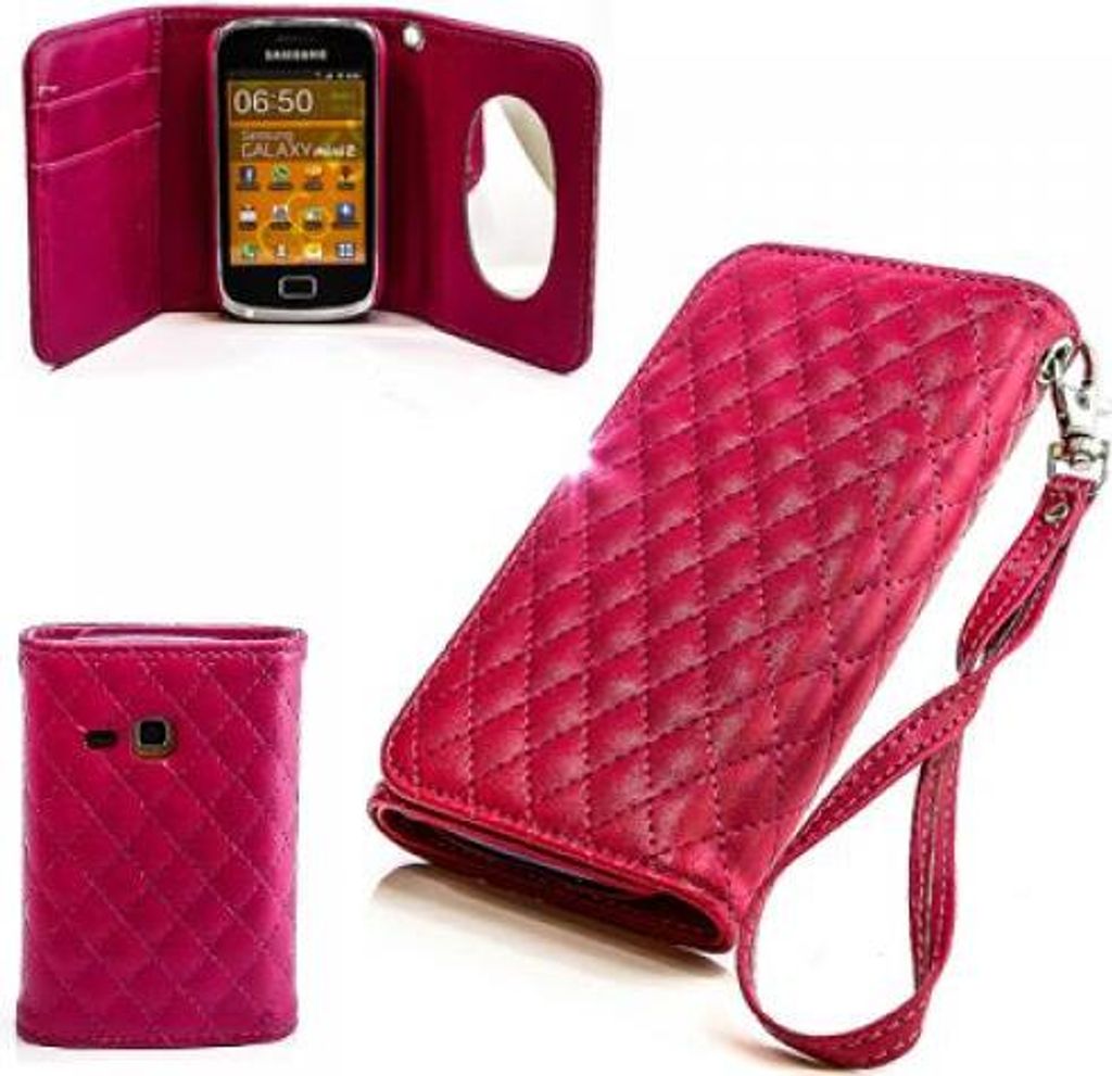 Samsung Galaxy Mini II (S6500) Booksytle Handtasche Mirror Pink